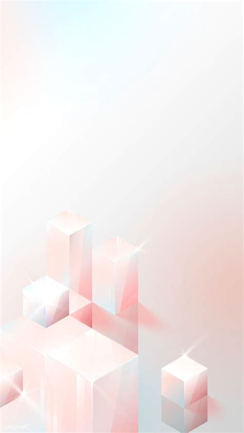 3D Cube Abstract Design Mobile Phone Wallpaper Vector