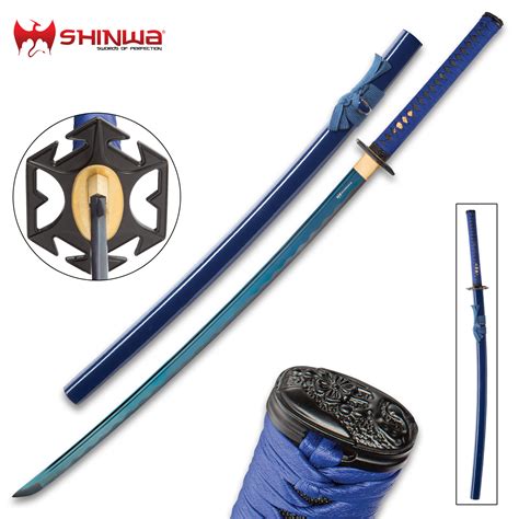 Shinwa Azure Sea Lily Handmade Katana Samurai Sword Budk