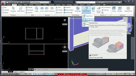 Autocad D Rotate Ve Extrude Komutu Youtube