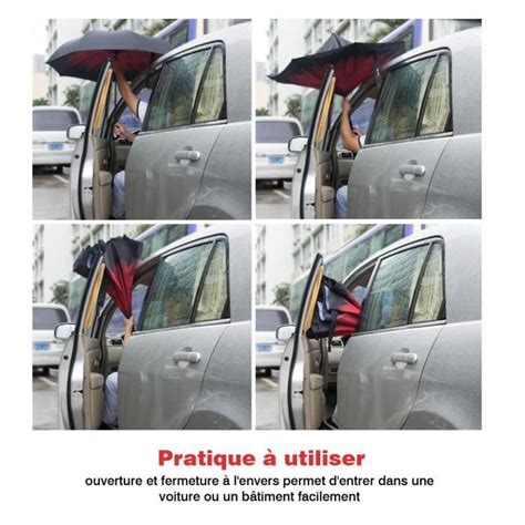 Glamore Parapluie Inverse Invers Canne Automatique Grande Taille