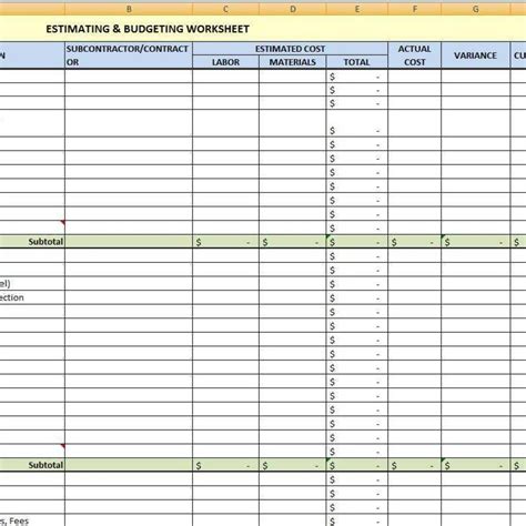 Electrical Estimating Excel Spreadsheet throughout Electrical Estimating Spreadsheet Template ...