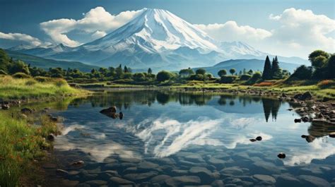 Premium AI Image | Mount Fuji Reflection