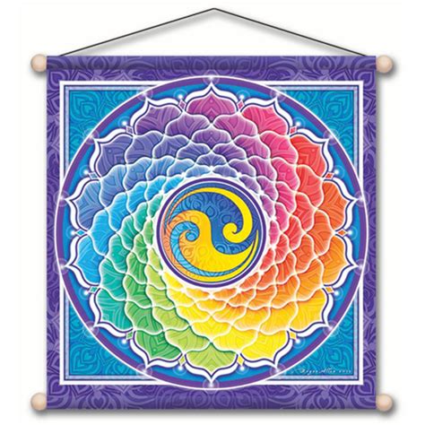 Rainbow Spiral Yin Yang Meditation Banner Peace Resource Project