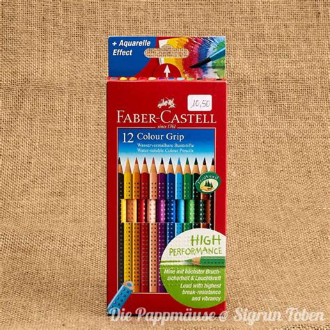 Faber Castell 12 wasservermalbare Buntstifte Pappmäuse Sigrun Toben