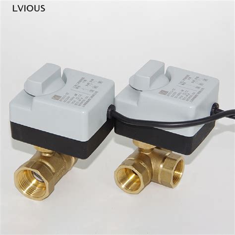 Lvious Brass Motorized Ball Valve 3 Wire Two Control Electric Actuator