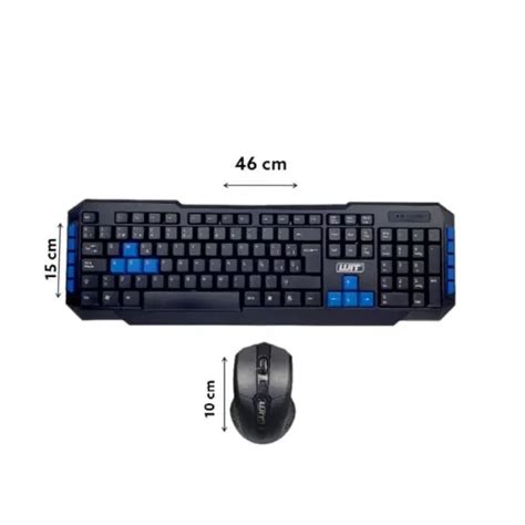 Combo Teclado Y Mouse Inalámbrico Tipo Gamer Luegopago