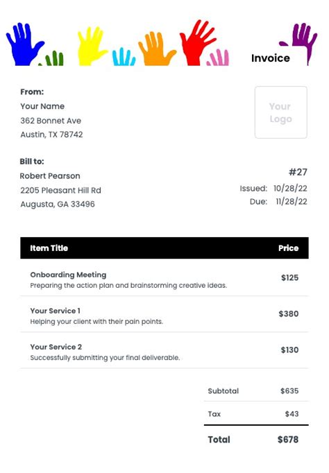 Donation Invoice Templates Kosmo