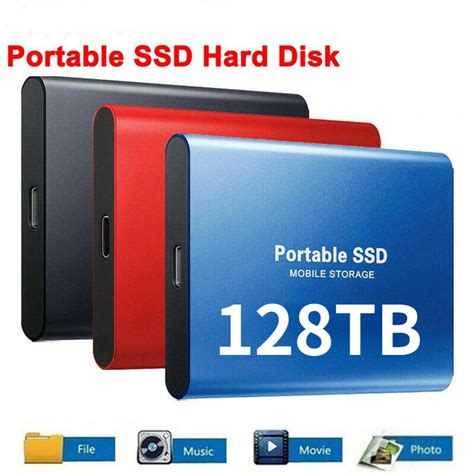 Original Portable SSD 1TB 8TB 30T 60TB 128T USB 3 1Type C External High