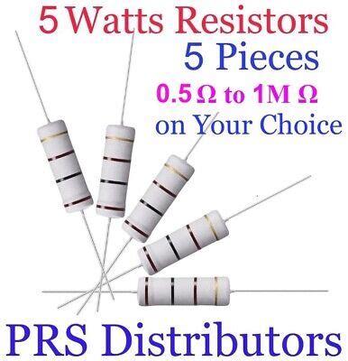 Resistor Watts Ohm To M Ohms W Metal Oxide Film Resistor