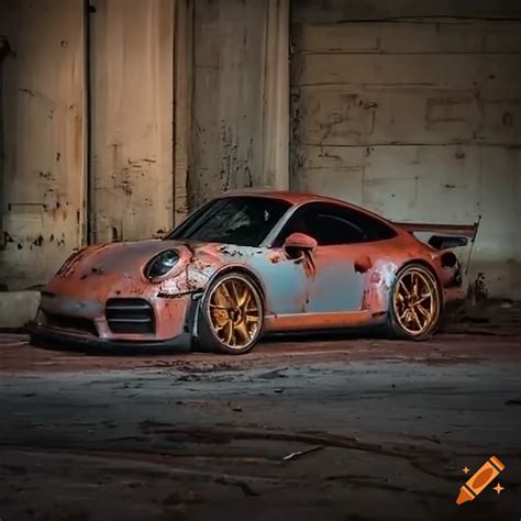 Picture Of An Abandoned Rusty Porsche Gt Rs