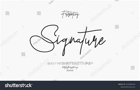 Hand Drawn Signature Style Alphabet Font Stock Vector (Royalty Free ...