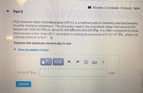 Solved M Review Constants Periodic Table Part C Chegg