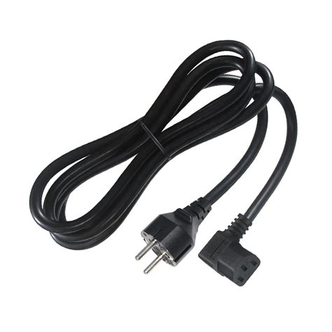 Iec C14 250v 16a Extension Ac Cord Europe Standard Right Angle Schuko