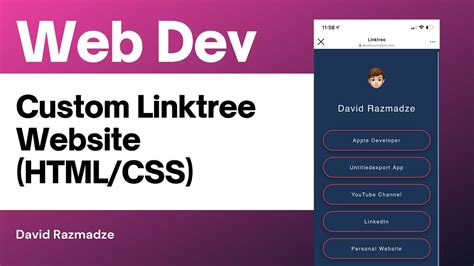 How To Build A Custom Linktree Website HTML CSS YouTube