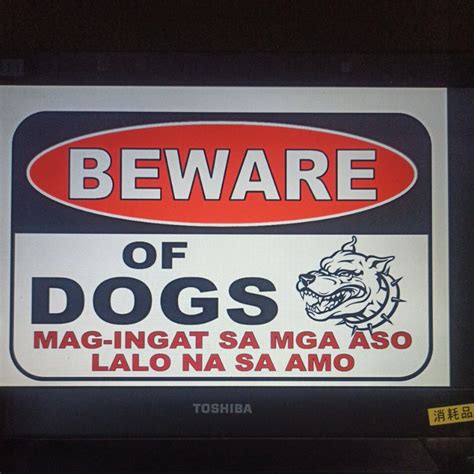 Mag Ingat Sa Mga Aso Lalo Na Sa Amo Signage A Size Pvc Hard Plastic