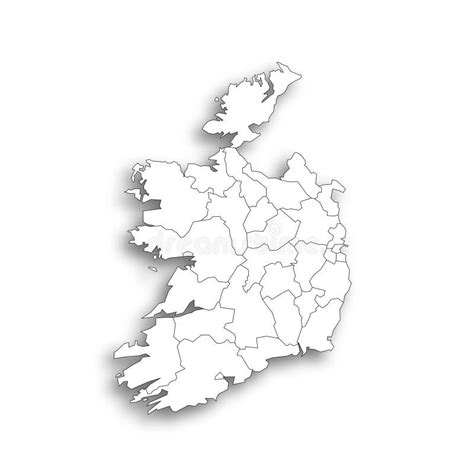 Mapa Pol Tico De Divisiones Administrativas De Irlanda Ilustraci N Del