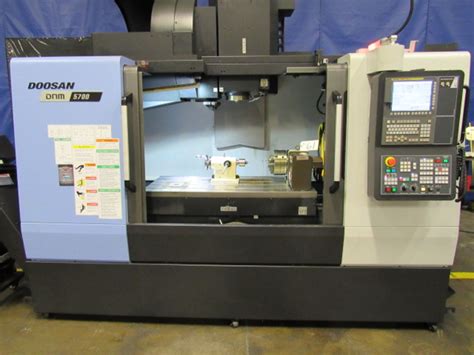 Doosan Dnm 5700 4 Axis Cnc Vertical Machining Center With 22 X 51