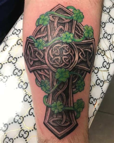 87 Intriguing Irish Tattoos for Men | Celtic cross tattoos, Irish cross ...