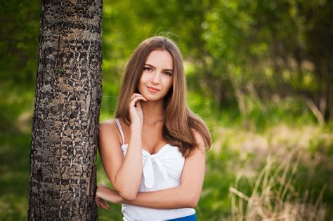 Wallpaper Face Sunlight Trees Forest Women Outdoors Model Blonde Depth Of Field Long