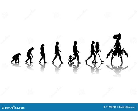 Evolution Stock Vector Illustration Of Erectus Genetics