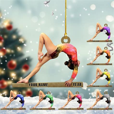 Personalized Gymnastics Christmas Ornament Gymnast Gymnastics Ornament With Name