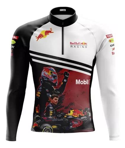 Camisa Ciclismo Bike Manga Longa Red Bull Max Dry Fit Uv50