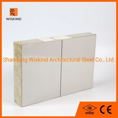 Factory Price Iso Approved Wall Roof Ceiling Rock Wool Sandwich Panel