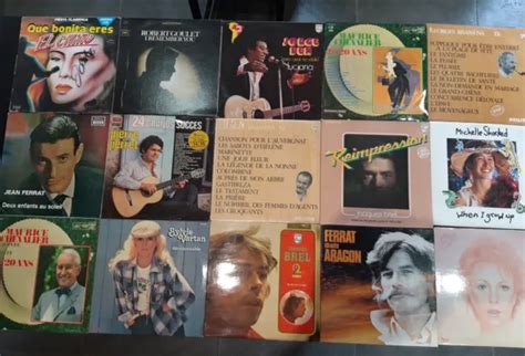 LOT DE 50 LP Disques Vinyles 33 Tours Voir Photos Chansons