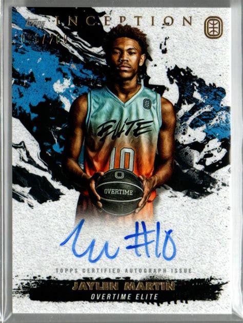 2021 22 Topps Inception Overtime Elite Autographs IAJM Jaylen Martin