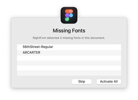 RightFont - Auto-activate missing fonts in supported apps