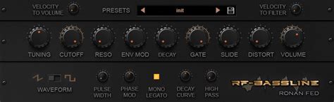 Rf Bassline By Ronan Fed Bass Synthesizer Plugin Vst Vst3