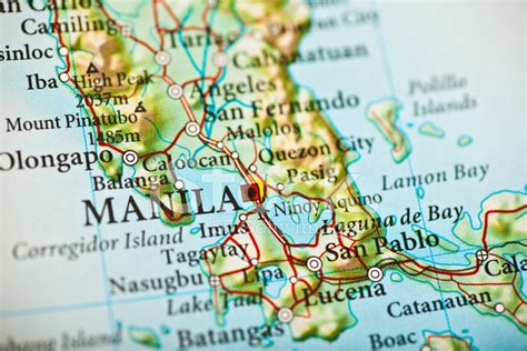 Manila, Philippines Map Stock Photos - FreeImages.com