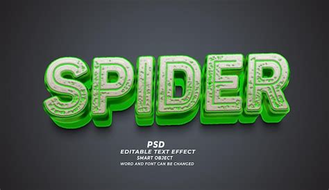 Premium Psd Spider Psd 3d Editable Text Effect