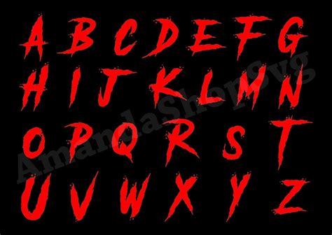 Scary Font SVG, Scary Alphabet Svg, Horror Font Svg, Horror Font ...