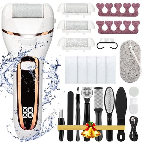 Electronic Foot File Pedicure Kits 16 In 1 Rechargeable Portable