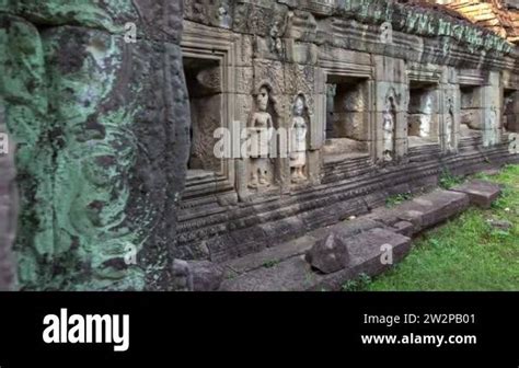 K Preah Khan Ancient Monument Ruins In Angkor Wat Thom Cambodia A