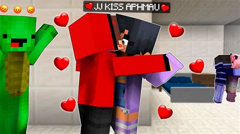 😍 Aphmau Kiss Jj Maizen Accidentally Minecraft 360° Youtube