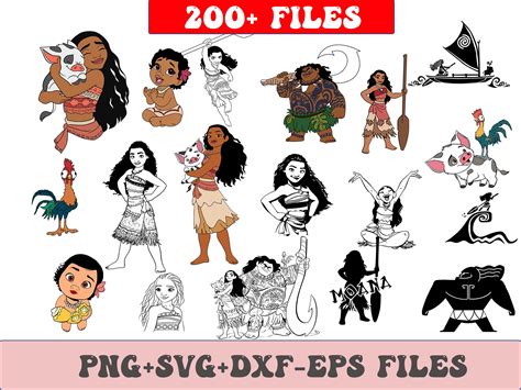 Moana Svg Bundle Maui Svg Pua Svg Moana Clipart Cut Files Etsy New