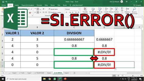 Guía completa sobre la función SI ERROR Ejemplos errores comunes y