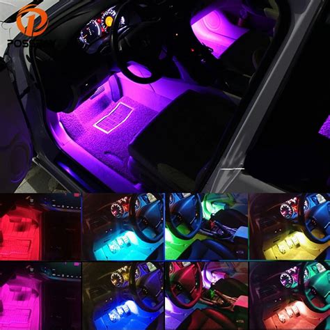 Aliexpress Buy Possbay Rgb Car Interior Dash Floor Foot