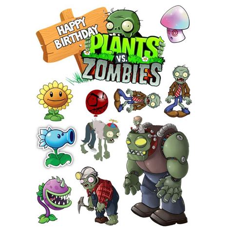 Plant Vs Zombie Topper Cake Shopee Malaysia