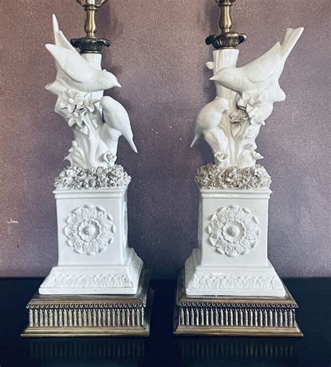 A Pair Of Italian Bird Lamps Miranda Willes