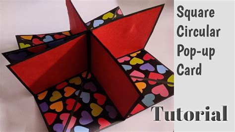 Square Circular Pop Up Card Tutorial Square Circular Pop Up Card For