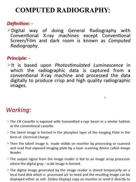 Computed Radiography | PDF