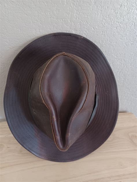 Henschel Men S Hat Co U S A Brown Leather Hat Size Gem