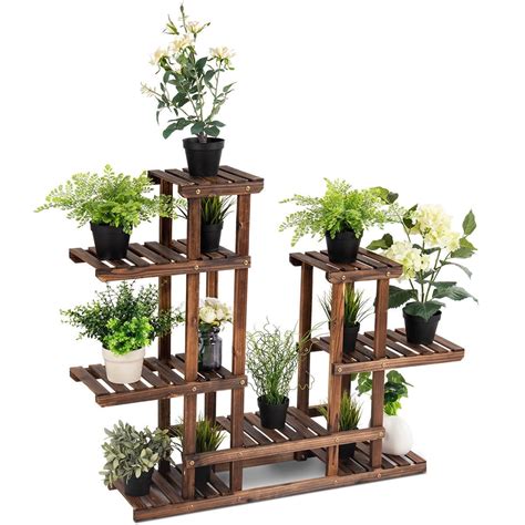 13 Incredible Unho Wooden Plant Flower Display Stand Wood Pot Shelf