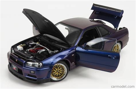 AUTOART 77403 Scale 1 18 NISSAN SKYLINE GT R R34 V SPEC II NUR WITH