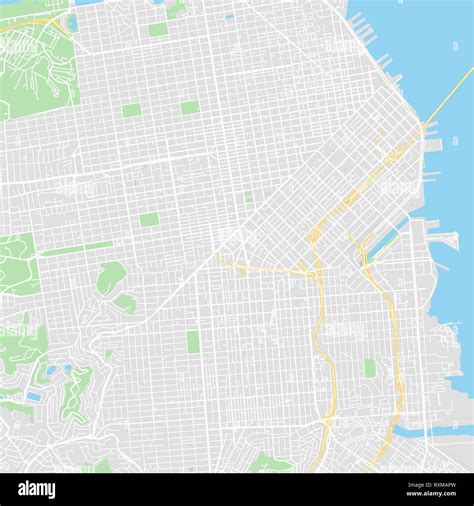 Downtown Vector Map Of San Francisco United States This Printable Map