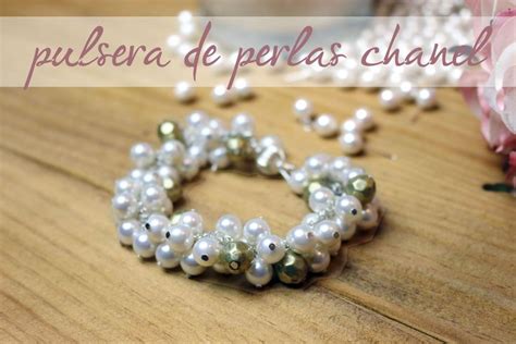 Diy Pulsera De Perlas Chanel Pulsera De Perlas Pulseras Pulseras De