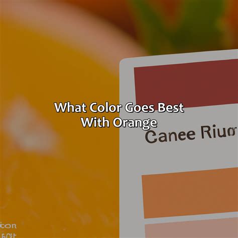 What Color Goes Best With Orange Colorscombo